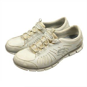 Skechers Womens Aftermath Running Bungee White Shoes Size 6.5